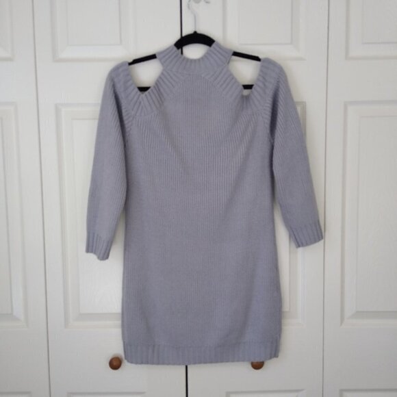 Tobi Cold Shoulder Half Thought Sweater Dress - Picture 7 of 15